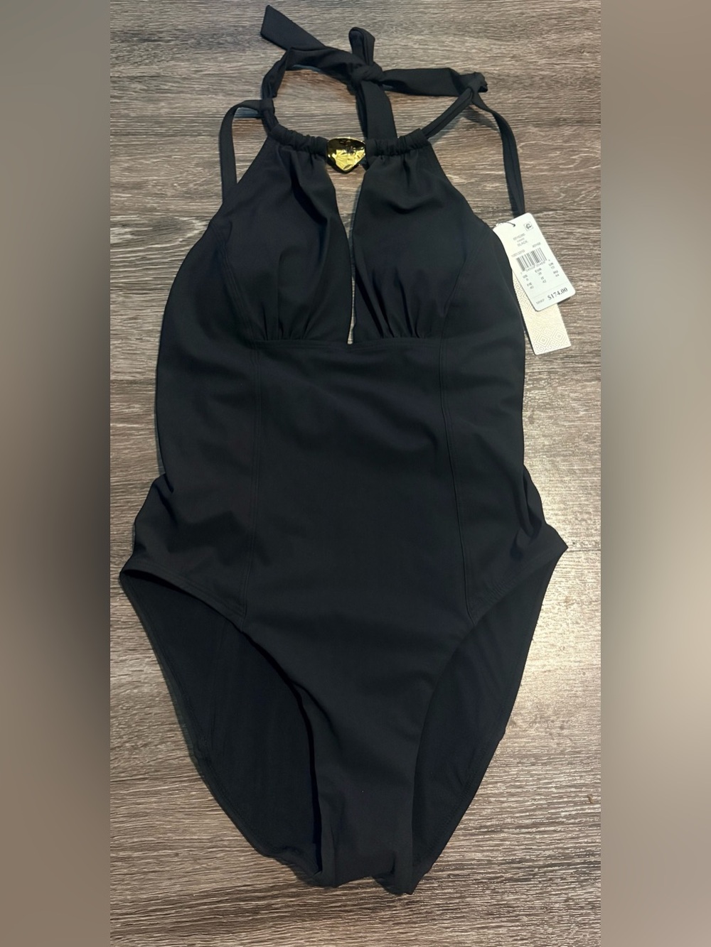 Amoressa Women’s Seaborne Sabre Black One Piece Swimsuit Size 8 New With Tag’s